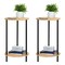 2PCS Round Coffee Table, Modern Accent Marble Coffee Tables for Living Room